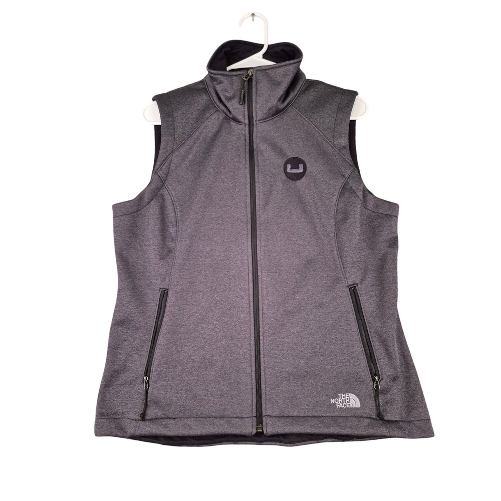 The North Face‎ Ridgewall Vest Womens Large Gray Heathered Full Zip Softshell